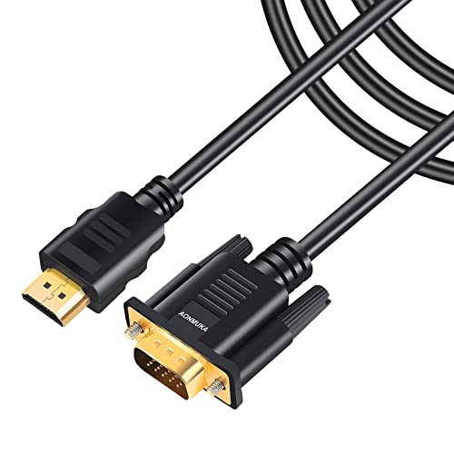 JOPHEK HDMI zu VGA Kabel 1.8m Unterstützung 1080P umwandeln Signal verbindet einen Desktop-PC, DVD, Laptop mit HDMI Anschluss einen Monitor, Projektor, HDTV mit VGA-Port von JOPHEK