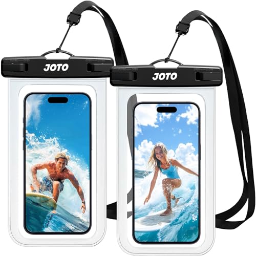 JOTO 2 Stück Wasserdicht Handyhülle Waterproof Phone Case IPX8 Unterwasser Wasserdicht Handytasche für iPhone 15 14 13 12 11Pro Max Plus Galaxy S23 S22 bis 7 Zoll –Klar von JOTO