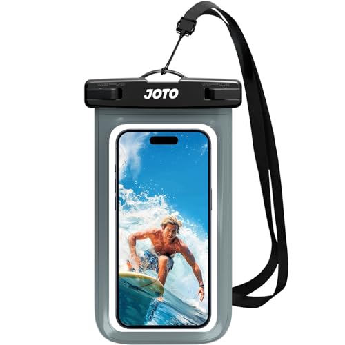 JOTO Wasserdicht Handyhülle,Unterwasser Hülle IPX8 Waterproof Handytasche für 6.9" iPhone 15 14 13 12 Pro Max/Samsung Galaxy S24 S23 Ultra S22 A54 Weiteren bis 7 Zoll- Grau von JOTO