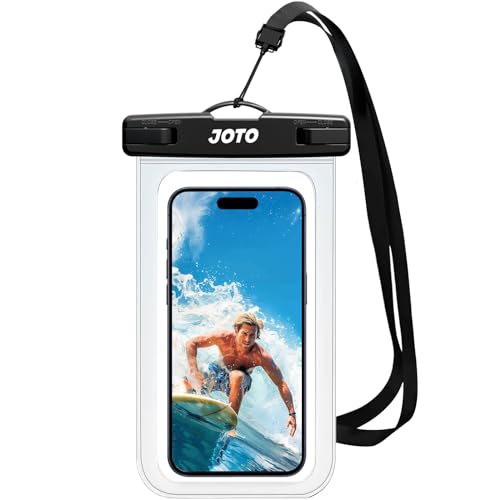 JOTO Wasserdicht Handyhülle,Unterwasser Hülle IPX8 Waterproof Handytasche für 6.9" iPhone 15 14 13 12 Pro Max/Samsung Galaxy S24 S23 Ultra S22 A54 Weiteren bis 7 Zoll -Klar von JOTO