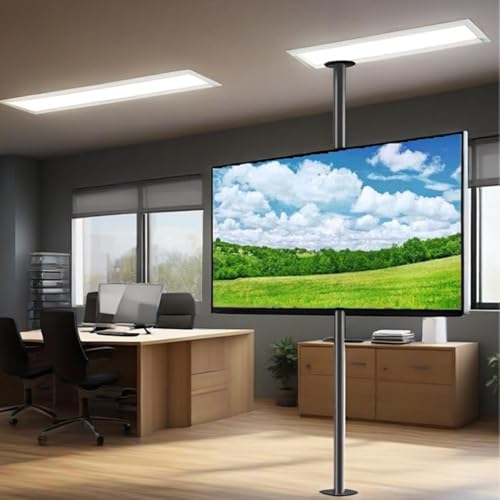 Bodenstehender TV-Halterung - 360 Grad Drehbarer LCD-TV-Rahmen Und Neigbare, Für 32-75 Zoll Flachen Curved-TVs(2000-2950mm) von JOUFNING