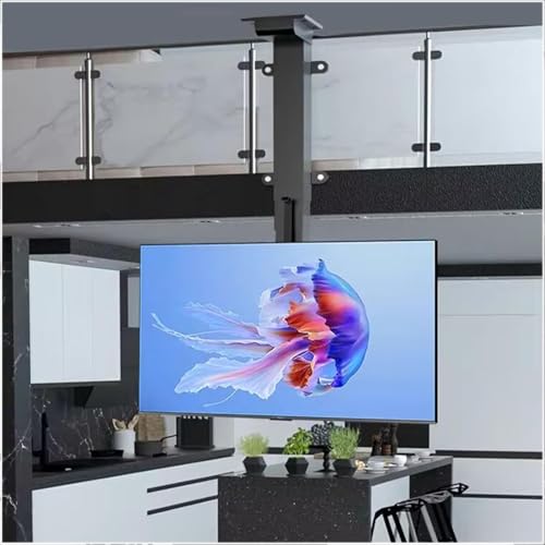 Deckenhalterung Für TV-Geräte, Passend Für 32-75 Zoll, Motorisierte TV-Halterung Mit Einstellbarer Steuerung, Manuell Um 360 ° Drehbarer TV-Bodenlift von JOUFNING