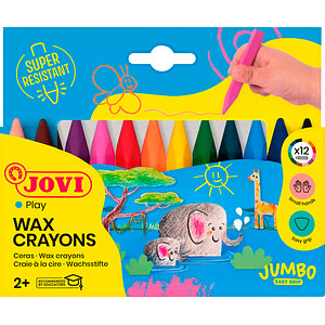 JOVI Jumbo Easy Grip Wachsmalstifte farbsortiert, 12 St. JOVI Jumbo Easy Grip Wachsmalstifte farbsortiert, 12 St. von JOVI