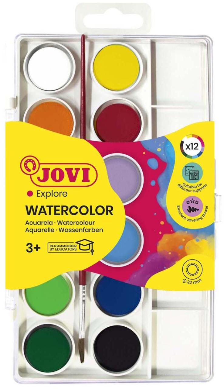JOVI Wasserfarbkasten farbsortiert 12 Farben von JOVI