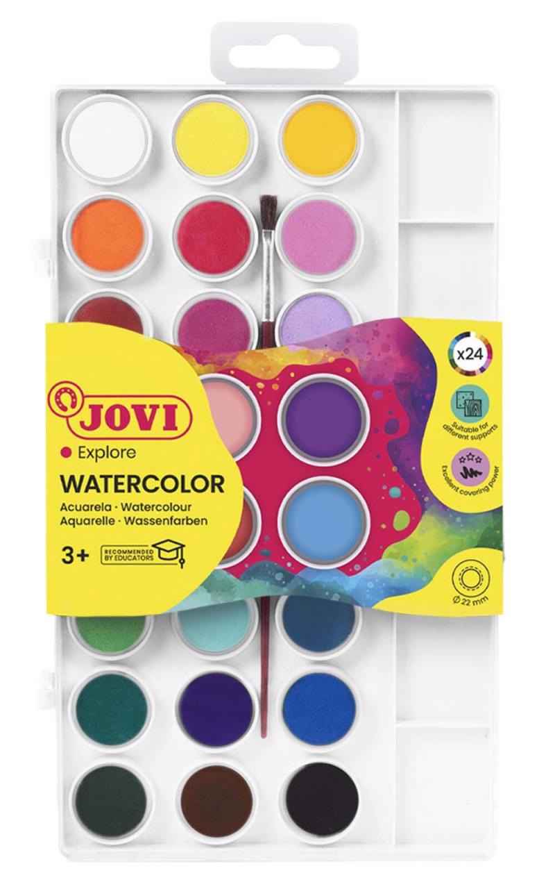 JOVI Wasserfarbkasten farbsortiert 24 Farben von JOVI