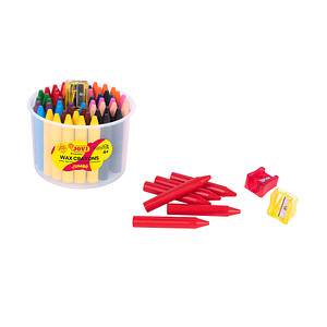 JOVI Wax Crayons Jumbo Wachsmalstifte farbsortiert, 60 St. von JOVI