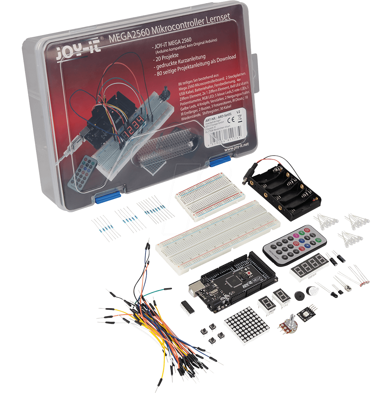 ARD MEGA2560 KIT - Arduino - Mega 2560 R3 Lernset inkl. 20 Projekte von JOY-IT