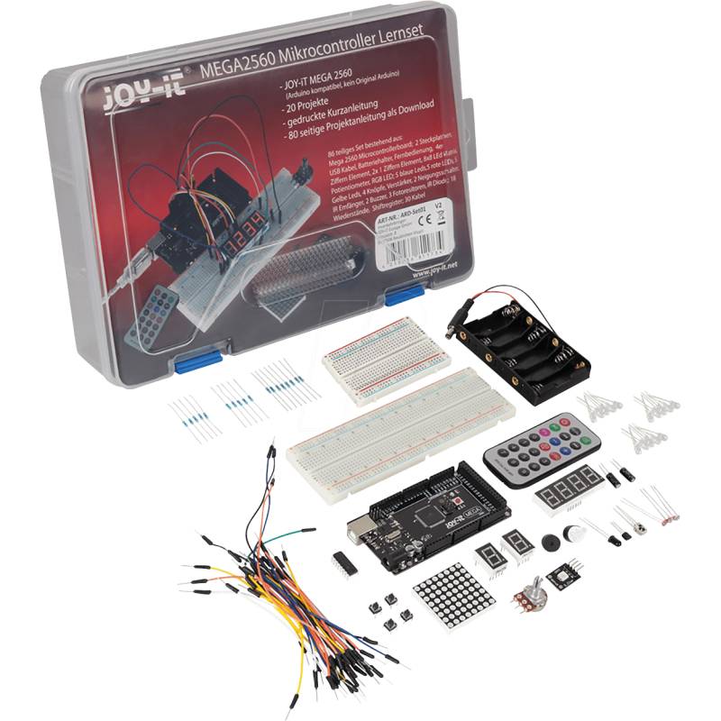 ARD MEGA2560 KIT - Arduino - Mega 2560 R3 Lernset inkl. 20 Projekte von JOY-IT