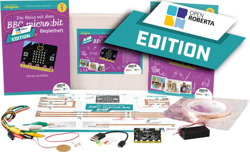 BBC EDU EA-ORE - MicroBit V2 - Electronic Adventure Kit, OpenRoberta von JOY-IT