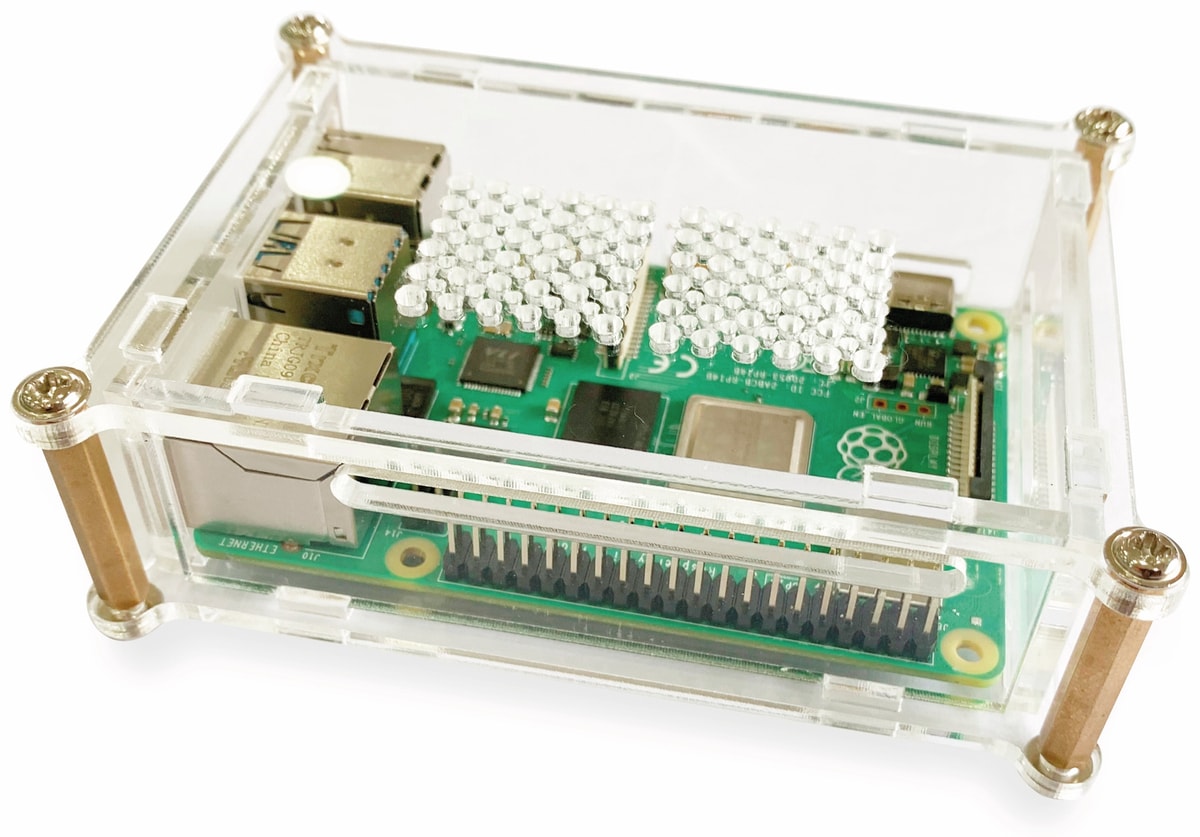 JOY-IT Acryl-Gehäuse transparent für Raspberry Pi 4 B von JOY-IT