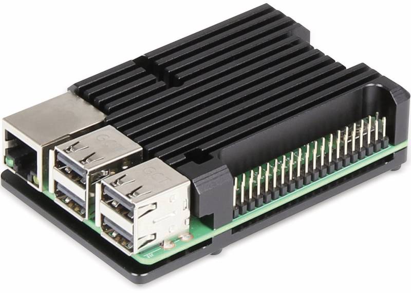 JOY-IT Armor Gehäuse "Block" für Raspberry Pi 3, Alu, schwarz von JOY-IT