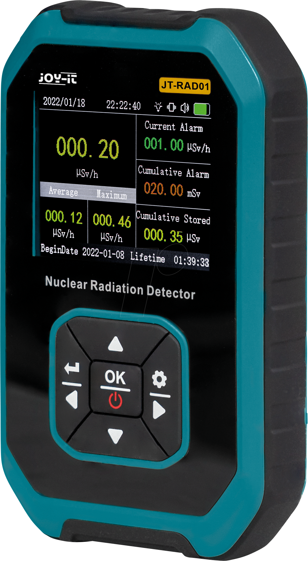 JOY-IT RAD01 - Geigerzähler mit akustischem Alarm, 0 - 1000 µSv/h von JOY-IT