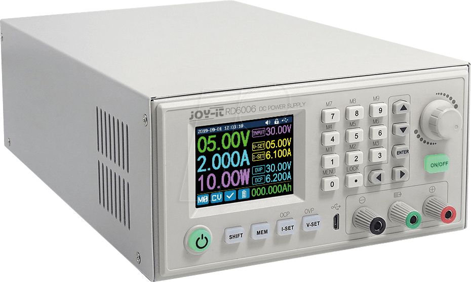 JOY-IT RD6006 S2 - RD-Labornetzgerät, 0 - 60 V, 0 - 6 A, Comfort-Set von JOY-IT