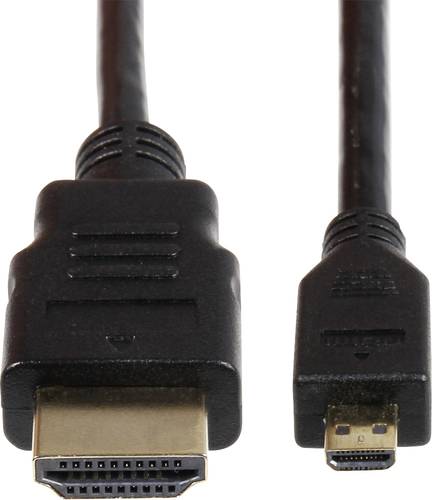 Joy-it K-1481 HDMI-Kabel Raspberry Pi [1x HDMI-Stecker - 1x HDMI-Stecker D Micro] 3.00m Schwarz von JOY-IT