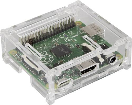 Joy-it RB-Casea+01 SBC-Gehäuse Passend für (Entwicklungskits): Raspberry Pi Transparent von JOY-IT