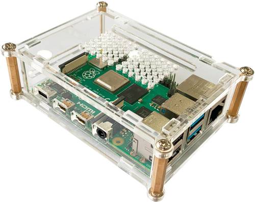 Joy-it rb-casep4+01 SBC-Gehäuse Passend für (Entwicklungskits): Raspberry Pi Transparent von JOY-IT