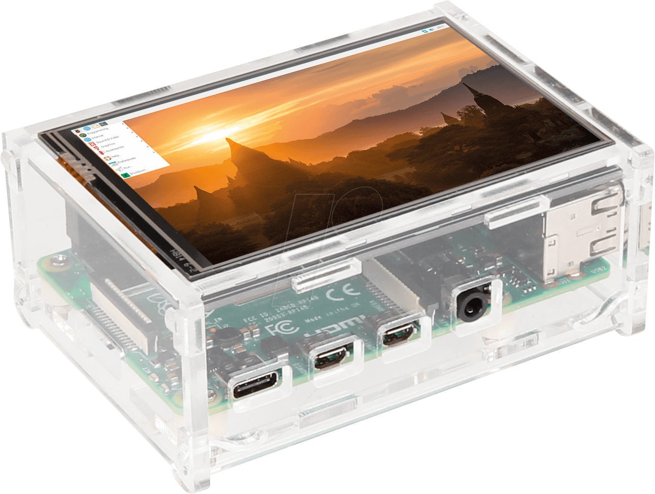 RPI CASE 3.5 TR - Gehäuse für Raspberry Pi 4 & 3,5'' Display von JOY-IT