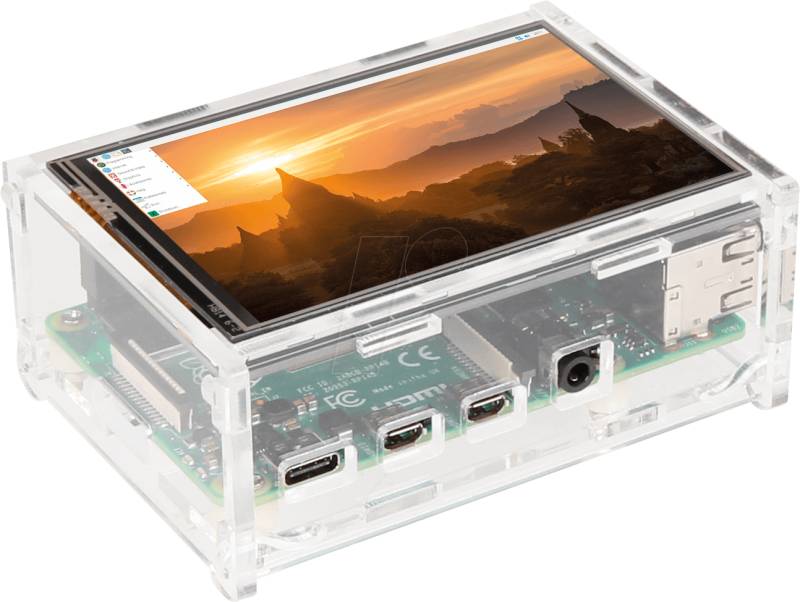 RPI CASE 3.5 TR - Gehäuse für Raspberry Pi 4 & 3,5'' Display von JOY-IT