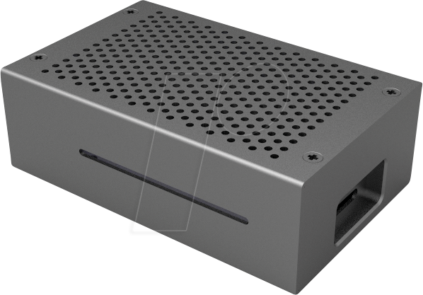 RPI CASE ALU01B - Gehäuse für Raspberry Pi 4, Alu, schwarz von JOY-IT