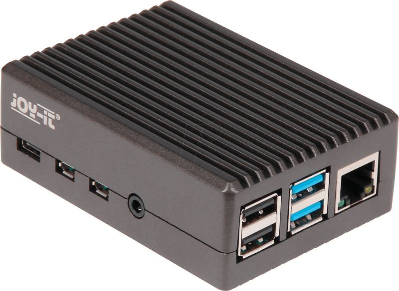 RPI CASE ALU08 - Gehäuse für Raspberry Pi 4, Alu, schwarz von JOY-IT