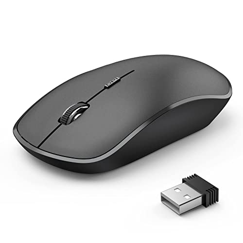 J JOYACCESS，Kabellose Maus mit USB-Nano-Empfänger Weiß schwarz Mini Laptop Mouse von JOYACCESS