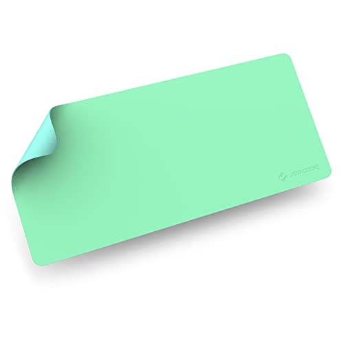 JOYACCESS J Grün Mauspad, Multifunktionale Schreibtischmatte für Büro und Zuhause, wasserdichte Schreibtischunterlage aus PU-Leder, Ultradünnes Mousepad,rutschfeste Schreibtischmatte(60 * 35) von JOYACCESS
