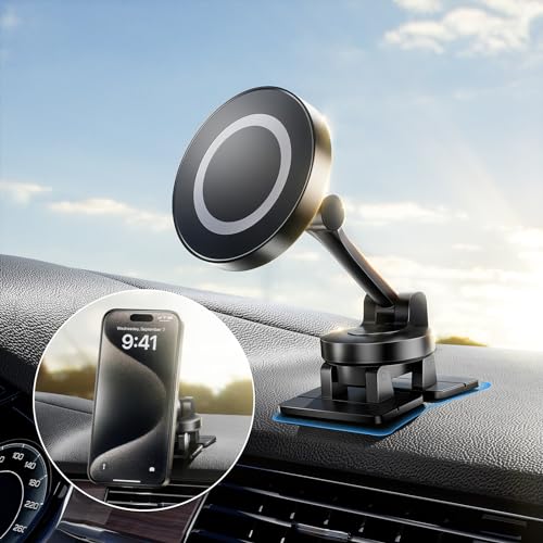 JOYEKY Handyhalterung Auto für MagSafe Autohalterung, 360° Rotating Handyhalterung Auto Magnet mit freier Blickwinkeleinstellung für iPhone 15 14 13 12 Pro Max und Alle Smartphone von JOYEKY