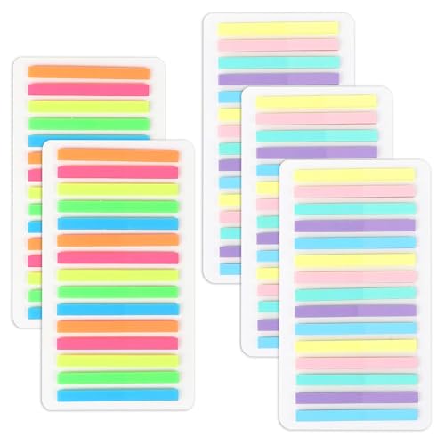 1500 Stück Haftnotizen, 2 Stile Index Sticker Tabs, Selbstklebend Beschreibbare Klebezettel mit Lineal Haftstreifen, Page Marker Note Flags für Büro Schule Seitenmarkierung Lesezeichen(Mehrfarbig) von JOYIAL