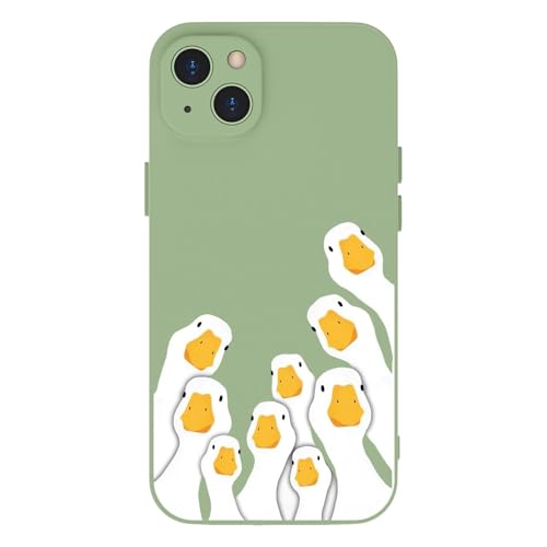 JOYLAND Funny Goose Hülle für iPhone 16 Pro, Cartoon Tier Niedliches Design Tier Handyhülle Weiche Silikon Bumper Schutzhülle für Frauen Mädchen 6,3 Zoll von JOYLAND