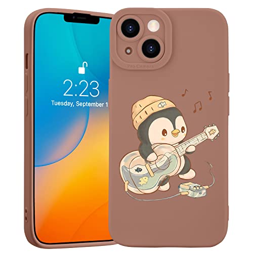 JOYLAND Niedliche Pinguin-Handyhülle für iPhone 15, vollständige Abdeckung, Kameraschutzhülle, schlanke Passform, weiches Material, Anti-Drop-Hülle für Mädchen und Jungen, 15,5 cm (6,1 Zoll) von JOYLAND