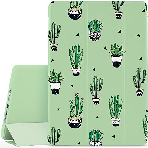 JOYLAND Schutzhülle für iPad 2020 (25,9 cm / 10,2 Zoll), Motiv: Kaktuspflanzen, kratzfest, stoßfest, leicht, dreifach faltbar, weiche TPU-Hülle für iPad 2020 von JOYLAND