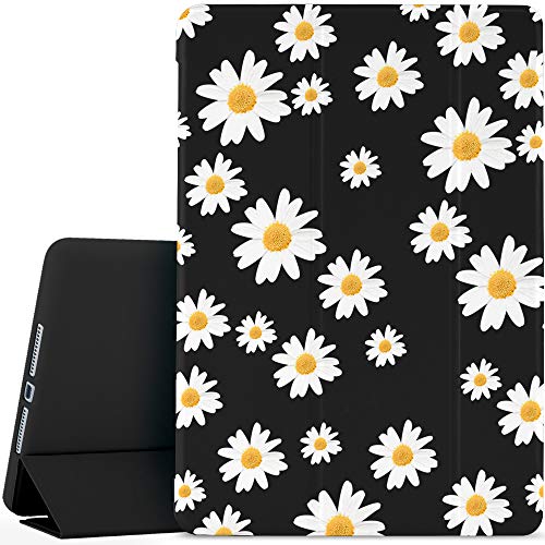 JOYLAND Schutzhülle für iPad Pro 9,7 Zoll (24,6 cm) (2016), schwarze Hülle, schöne Blume, kratzfest, stoßfest, leicht, mit Standfunktion, weiche TPU-Hülle für iPad Pro 9,7 Zoll (24,6 cm) von JOYLAND