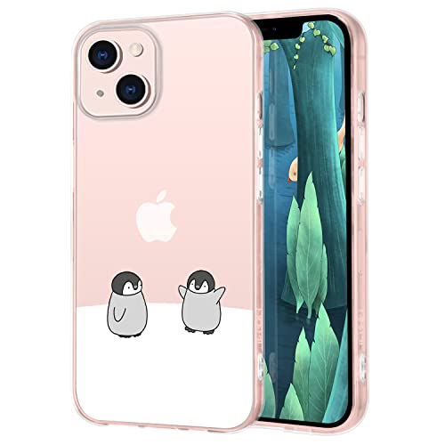 JOYLAND Schutzhülle für iPhone 15, Motiv: Niedliche Cartoon-Pinguin, kristallklar, niedliches Tiermotiv, trendig, weich, TPU, flexibel, stoßfest, für Mädchen und Frauen, 15,5 cm (6,1 Zoll) von JOYLAND