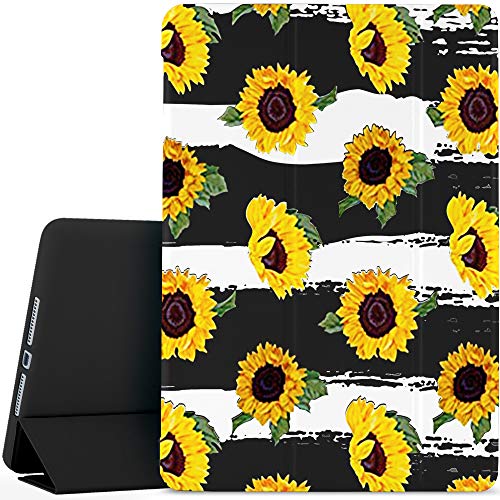 JOYLAND Sunflowers Pad Case Cover für iPad Pro 11 Zoll (2020) Schwarz Hülle Blumen Anti-Scratch Shockproof Lightweight Smart Trifold Stand Cover Soft TPU Cover für iPad Pro 11 Zoll (2020) von JOYLAND