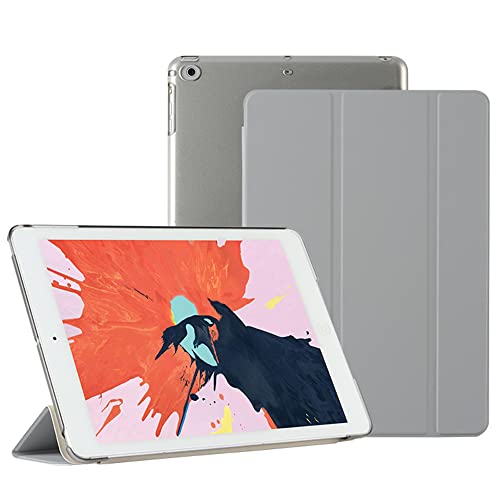Hülle für iPad 10.2 Zoll 9./8./7. Generation (Modelle 2021/2020/2019) ,Magnetische Schutzhülle, Siamesischer Dreifach Gefalteter Ständer,Grau von JOYLYJOME