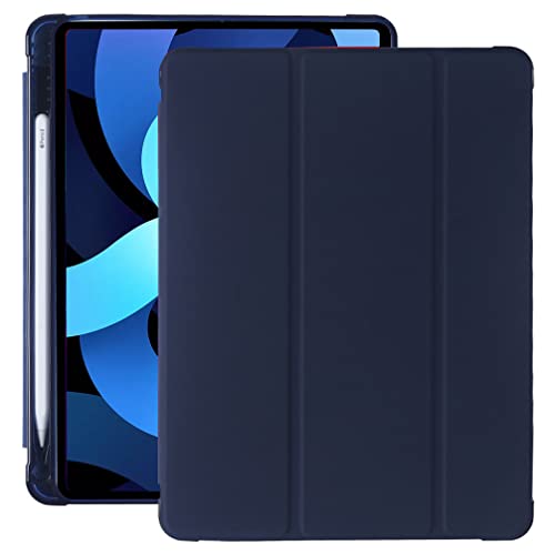 JOYLYJOME Hülle für iPad 10.2 Zoll 9./8./7. Generation (Modelle 2021/2020/2019) mit Stifthalter, weiche TPU Hülle mit Transluzent Rückseite,Navy Blau von JOYLYJOME