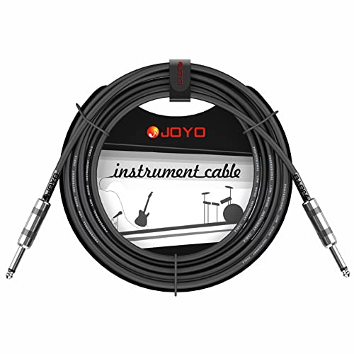 JOYO Audio-Instrumentenkabel 4,5M, für Bass und Gitarre, 1/4 Zoll, gerade, professionelles Verstärkerkabel (schwarz, CM-04) von JOYO