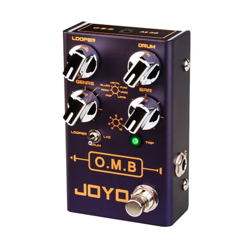 JOYO Looper & Drum Machine Pedal (Looper Cycle Recording/Drum Machine/Looper+Drum) für E-Gitarren-Effekt (O.M.B R-06) von JOYO