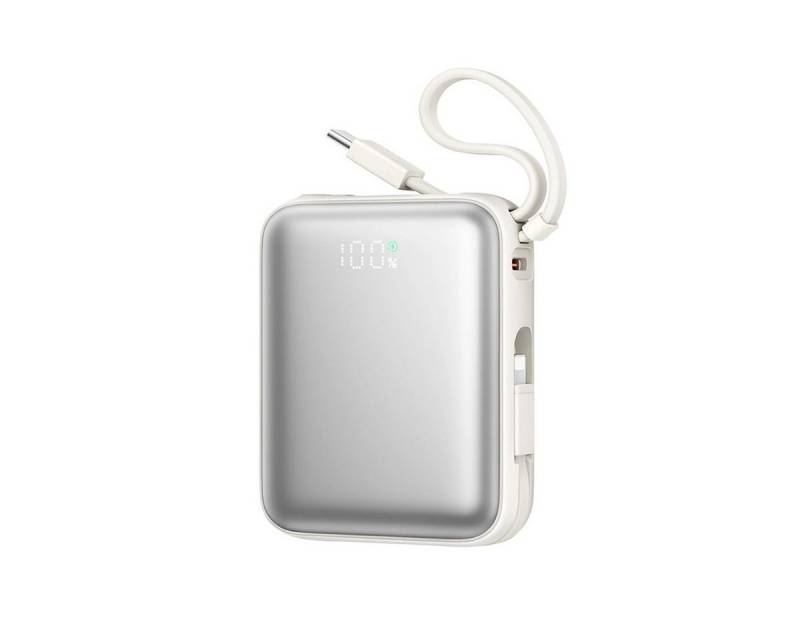 JOYROOM 10000 mAh Powerbank 22,5 W mit USB-C & Iphone Kabel Powerbank Powerbank 10000 mAh 10000 mAh (5, 9, 12 V), Schnellladefunktion, Kompakte Größe, Gleichzeitiges Laden von JOYROOM