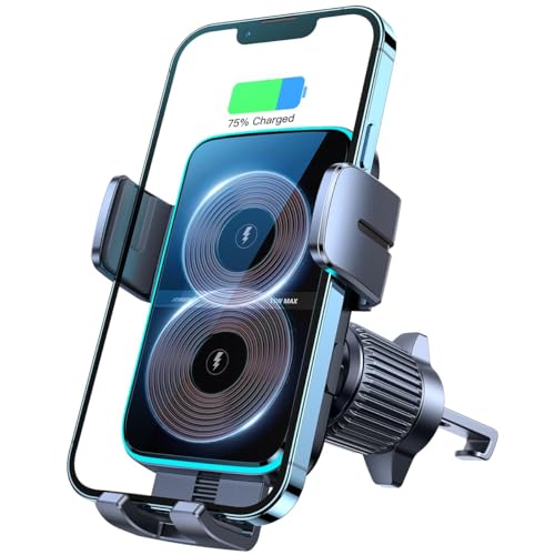JOYROOM 15W Qi Handyhalterung Auto mit Ladefunktion, [Doppelspule] KFZ Handyhalterung mit Ladefunktion, MagSafe Fast Wireless Charger Auto für iPhone 16/15/14; Samsung S23/S22; Xiaomi/Redmi von JOYROOM