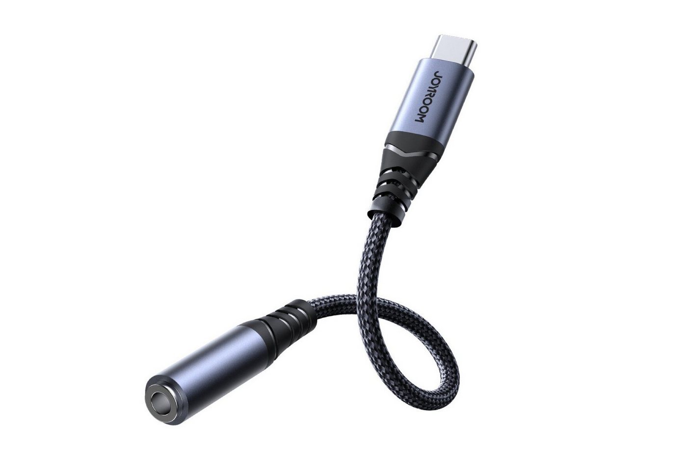 JOYROOM Audio Adapter USB-C DAC-Adapter auf 3,5-mm-Miniklinke – Schwarz Audio-Adapter von JOYROOM