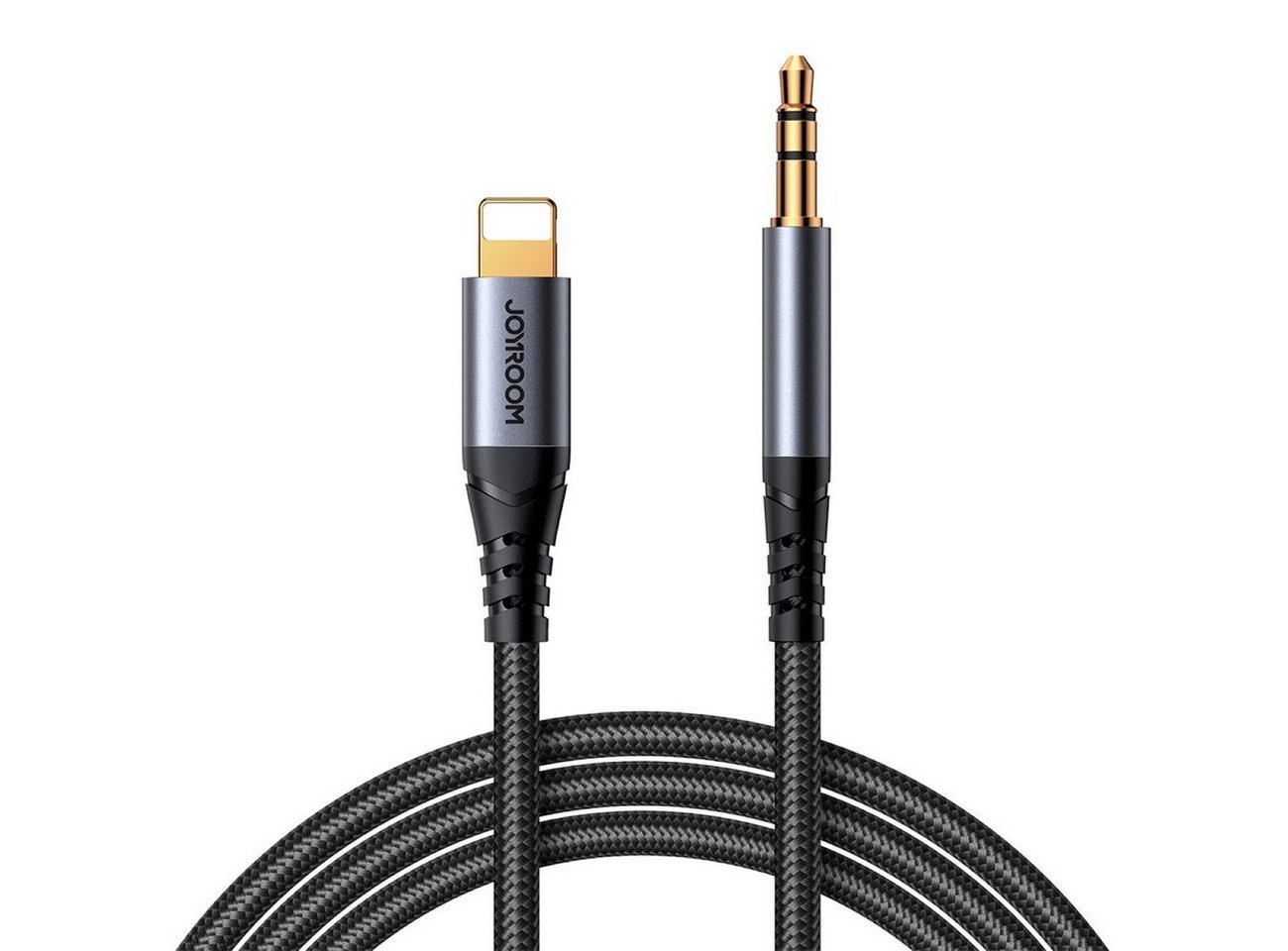 JOYROOM Audiokabel AUX 3,5 mm Miniklinke – für iPhone iPad 1,2 m schwarz Audio- & Video-Kabel von JOYROOM