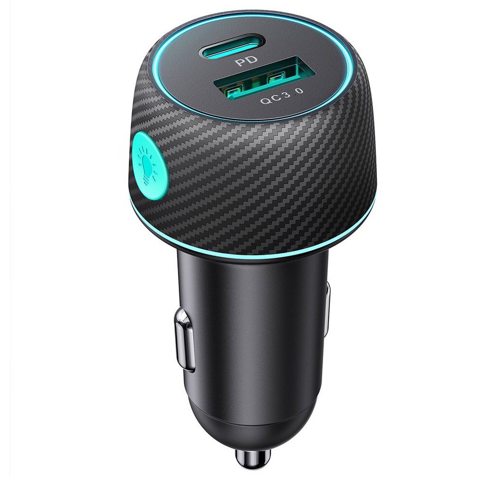 JOYROOM Autoladegerät Schnellladegerät 60W USB-C USB-A Schwarz Schnelllade-Gerät von JOYROOM