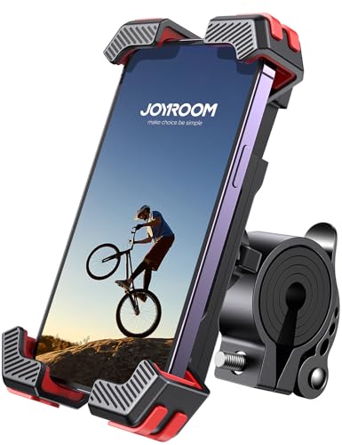 JOYROOM Handyhalterung Fahrrad,【165mph Wind Anti-Shake】【1s-Sperre】Handyhalterung Motorrad, 【5S Schnellmontage】Handy Halterung Fahrradlenker,【360° Drehbar】Smartphone Holder Bike für 4.7''-6.8'' Handys von JOYROOM