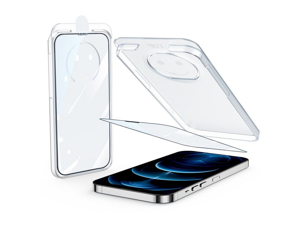 JOYROOM Handyhülle Schutzglas gehärtetes Glas mit Befestigungskit für iPhone 13 Pro Max 6 von JOYROOM