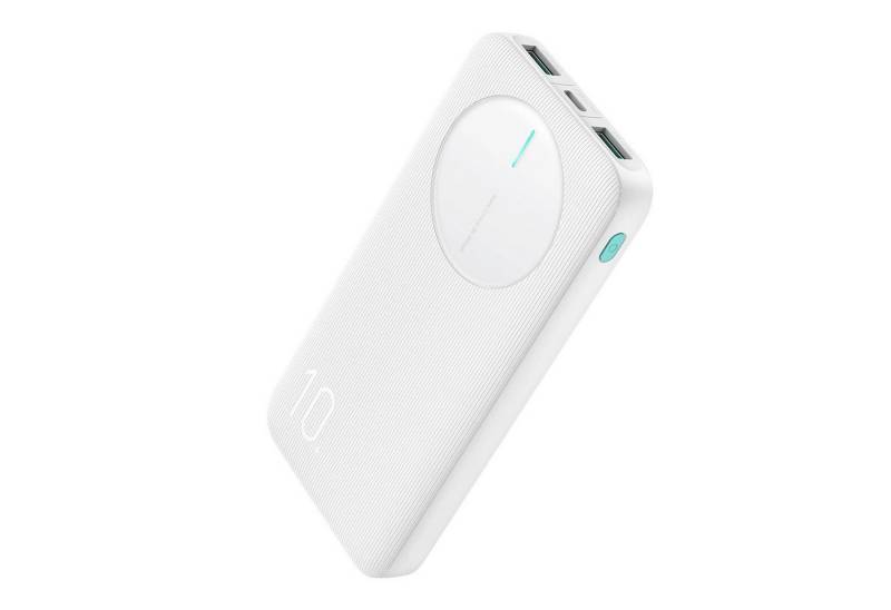 JOYROOM JR-PBF12 - 10000 mAh Powerbank mit 2x USB A, 1x USB-C Ladebuchse 10000 mAh (5 V), PowerBank 3x USB Akku Power Zusatz Batterie Typ C Charger Ladegerät von JOYROOM