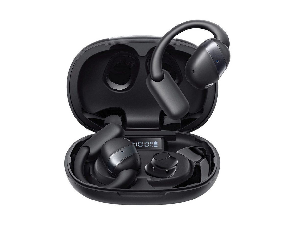JOYROOM Joyroom Openfree JR-OE4 Open-Ear TWS kabellose Kopfhörer – schwarz Bluetooth-Kopfhörer (Bluetooth, Open-Ear-Design, IPX4 spritzwassergeschützt, Ladeetui 50h) von JOYROOM