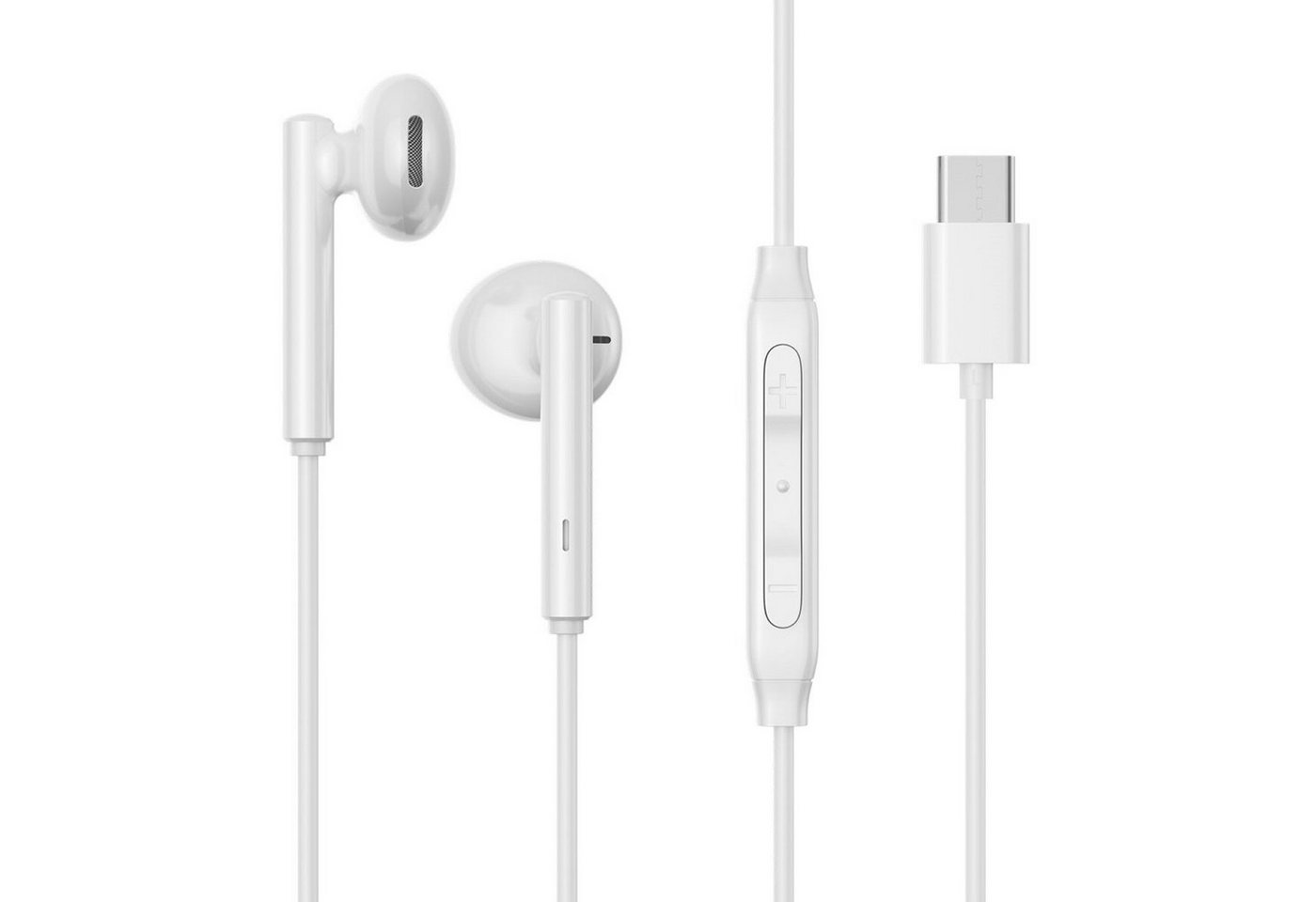 JOYROOM Kabel Kopfhörer USB Typ C Anschluss In-Ear-Kopfhörer – Weiß In-Ear-Kopfhörer von JOYROOM