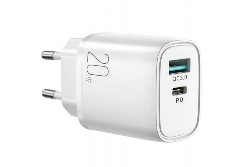 JOYROOM L-QP2011 Smartphone-Ladegerät (3500 mA, EU Netz Lade Stecker Ladegerät Charger USB A C Dual Charge) von JOYROOM