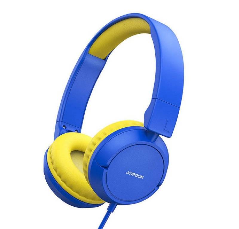 JOYROOM On-Ear-Kopfhörer 3,5 mm Miniklinke für Kinder Kinder blau On-Ear-Kopfhörer von JOYROOM